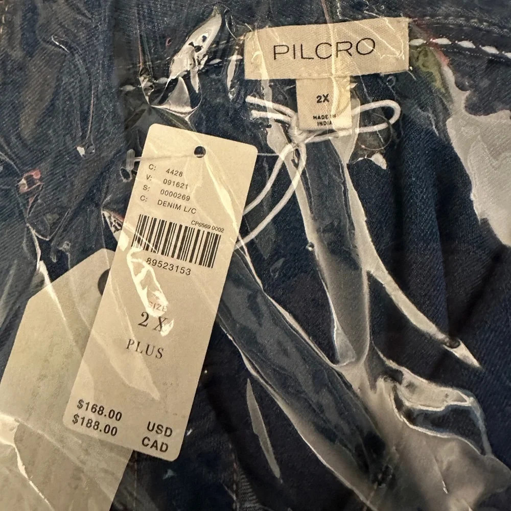 NWT Anthropologie Pilcro Sleeveless Halter Swing Midi Dress 2X Denim Blue - Picture 7 of 8